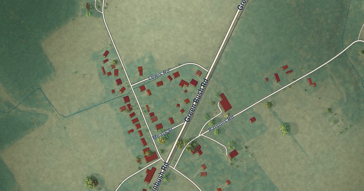 Map of Greenbush, Virginia in 2026
