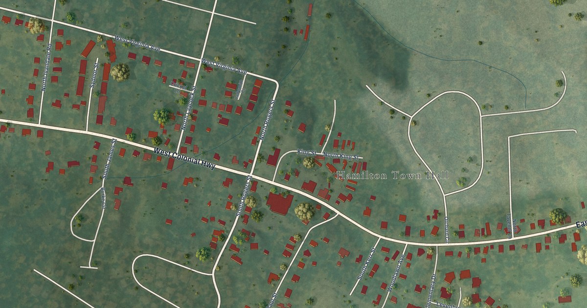 Map of Hamilton, Virginia in 2026