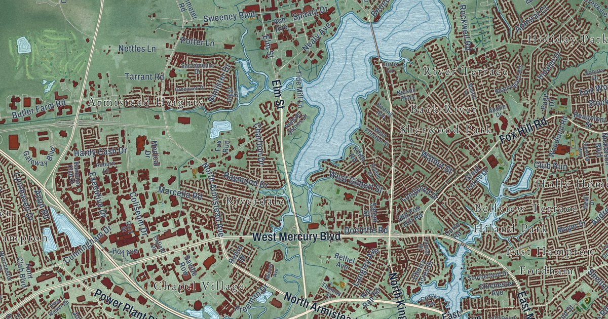 Map of Hampton, Virginia in 2026