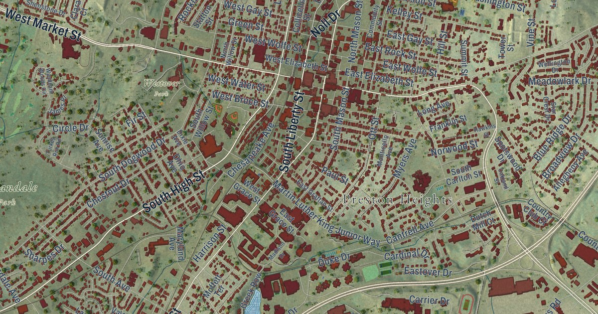 Map of Harrisonburg, Virginia in 2026