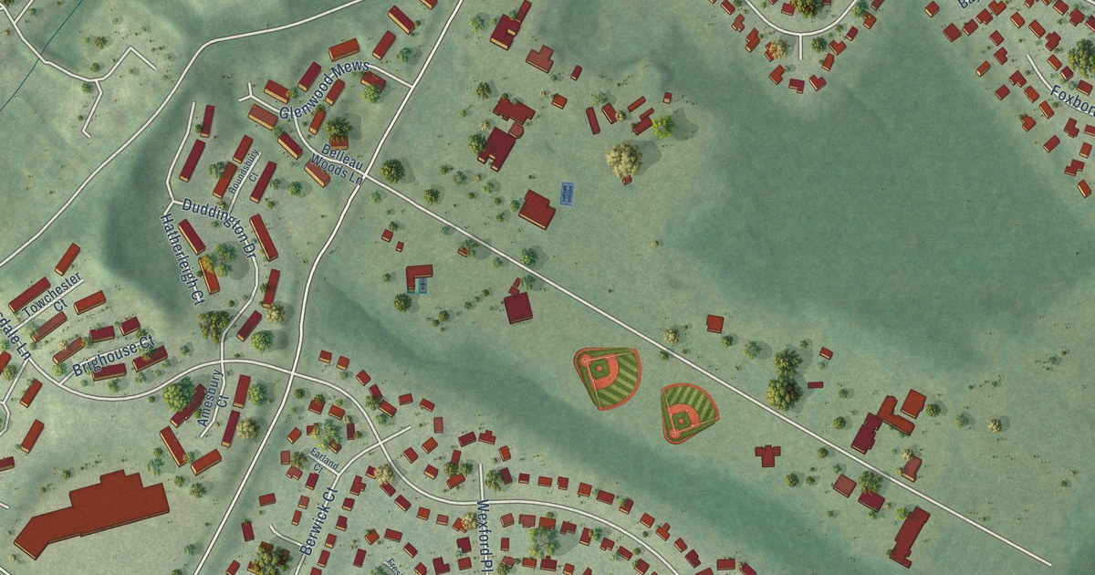 Map of Hayfield, Virginia in 2026