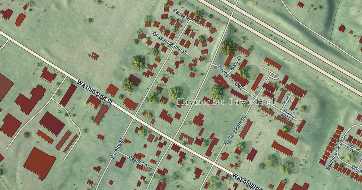 Map of Haymarket, Virginia in 2026