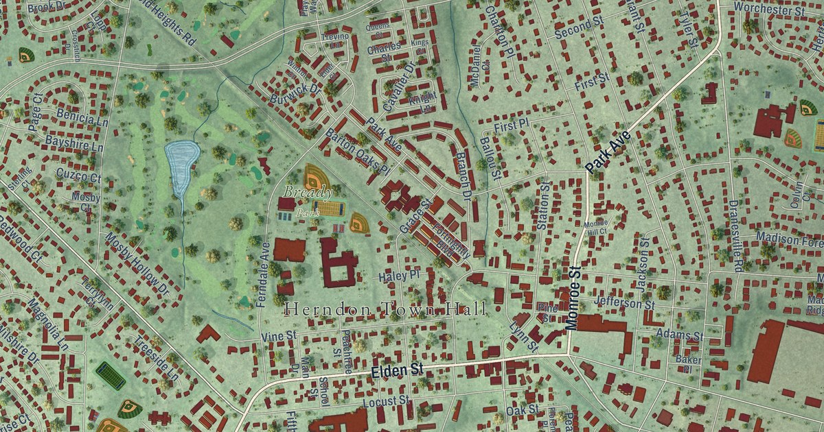 Map of Herndon, Virginia in 2026