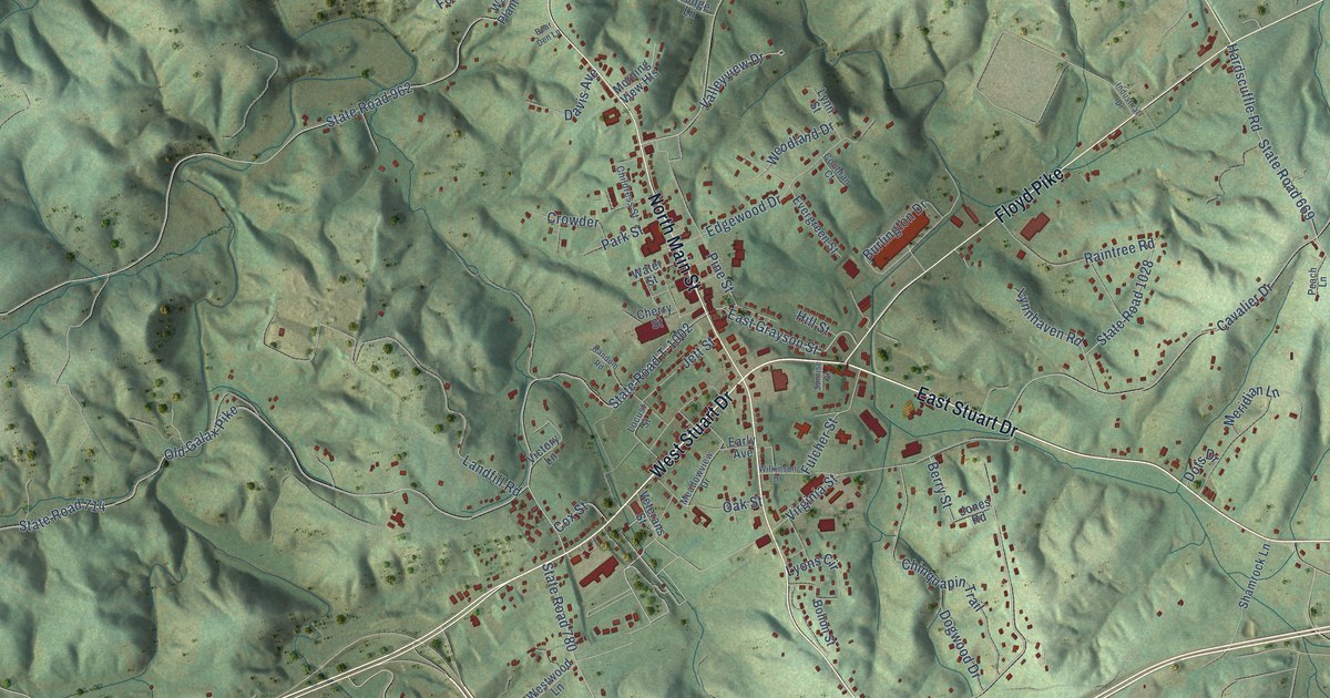 Map of Hillsville, Virginia in 2026