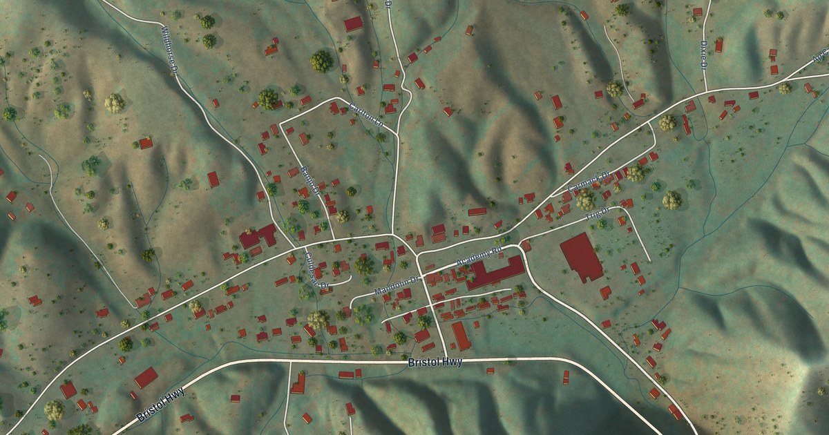 Map of Hiltons, Virginia in 2026