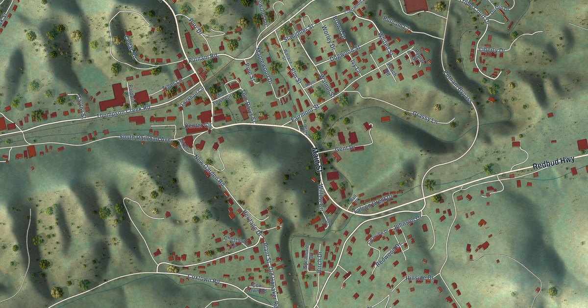 Map of Honaker, Virginia in 2026