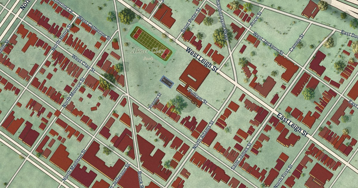 Detailed Map of Jackson Ward, Virginia
