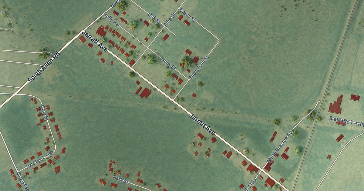 Map of Jarratt, Virginia in 2026