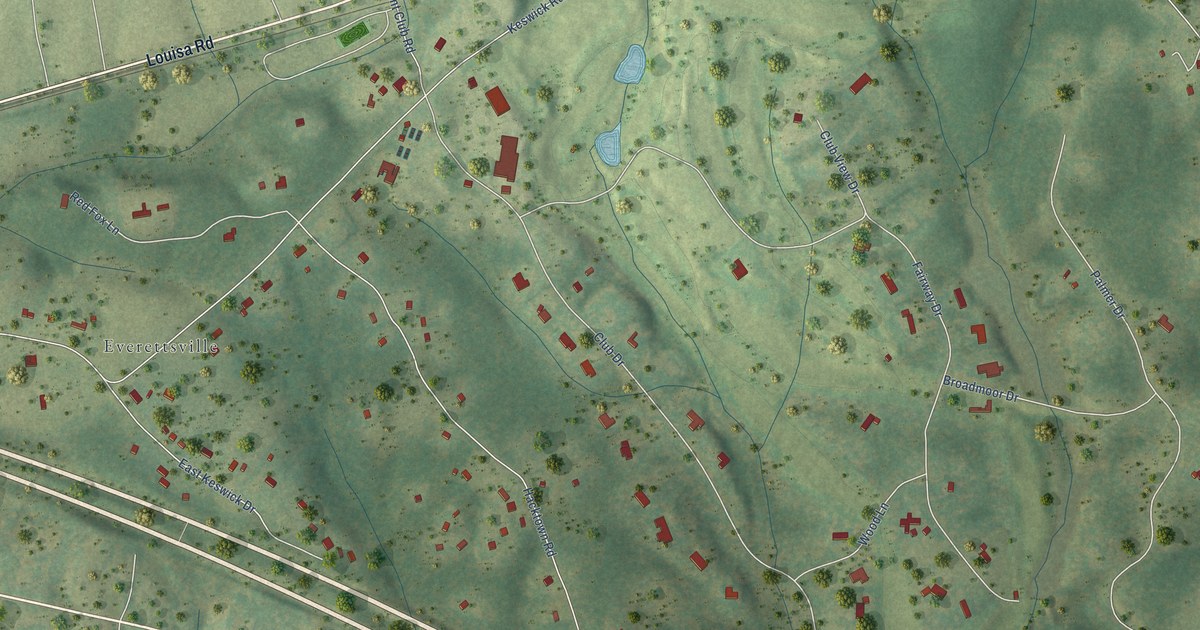 Map of Keswick, Virginia in 2026