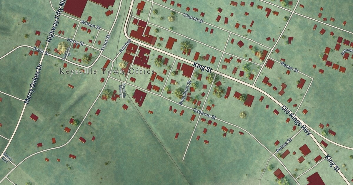 Map of Keysville, Virginia in 2026