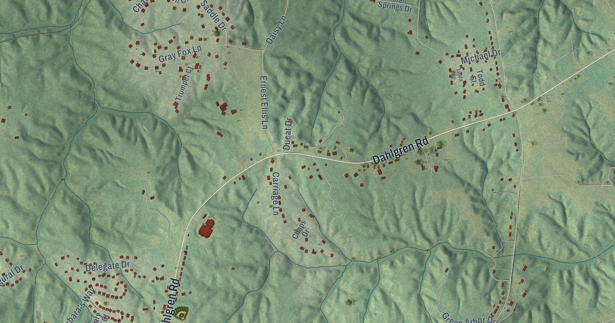 Map of King George, Virginia in 2026