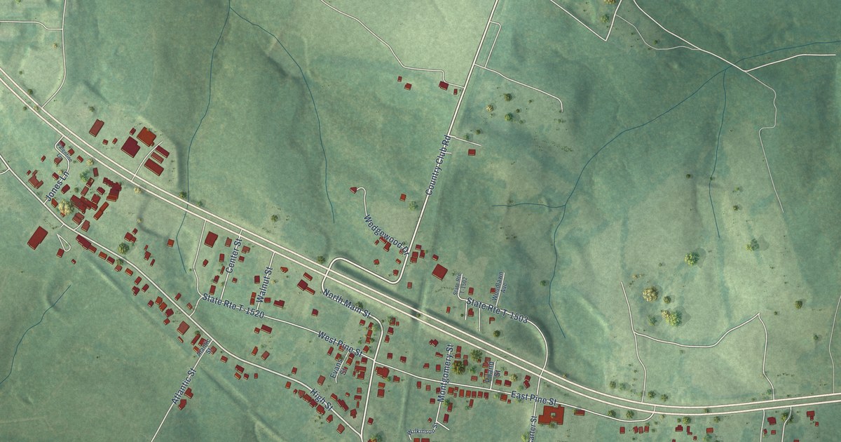Map of La Crosse, Virginia in 2026