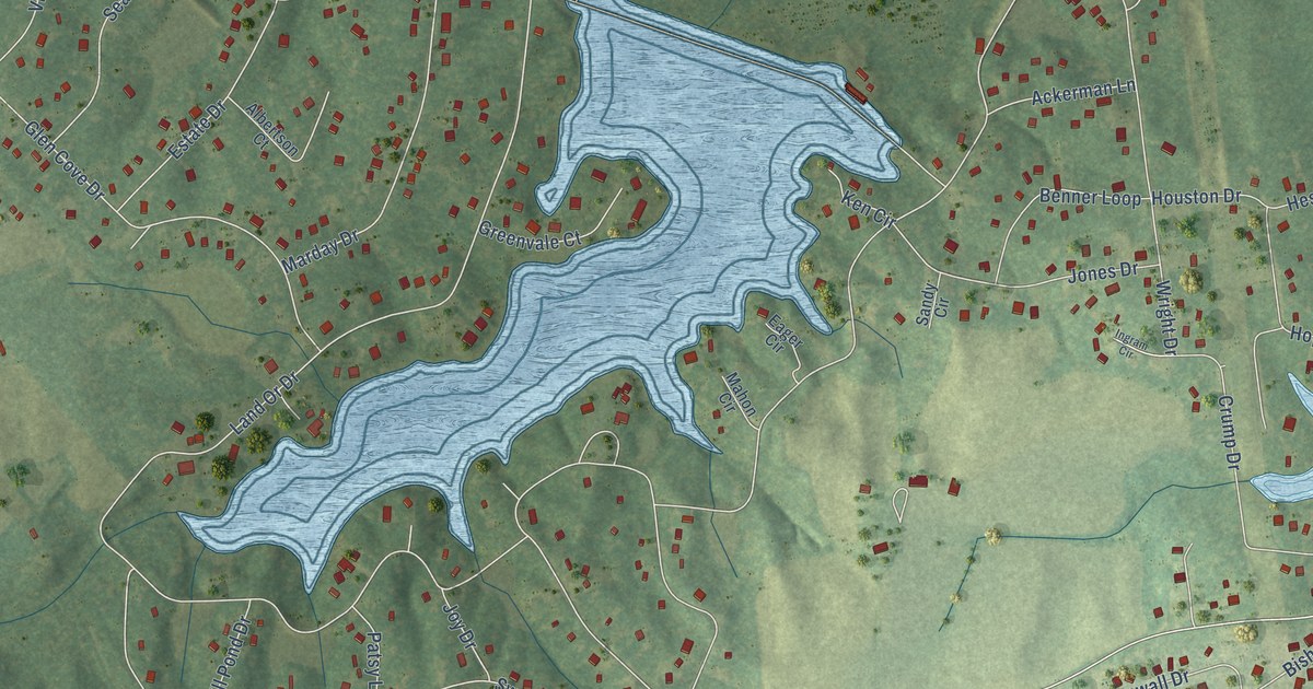 Detailed Map of Lake Land’Or, Virginia