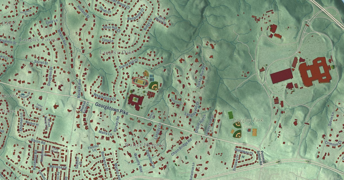 Detailed Map of Langley, Virginia