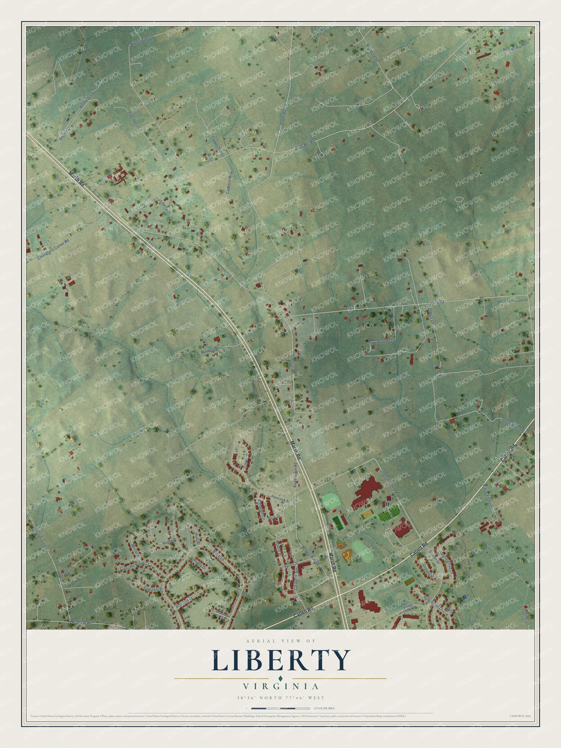 Watermarked full-map preview of Liberty, Virginia