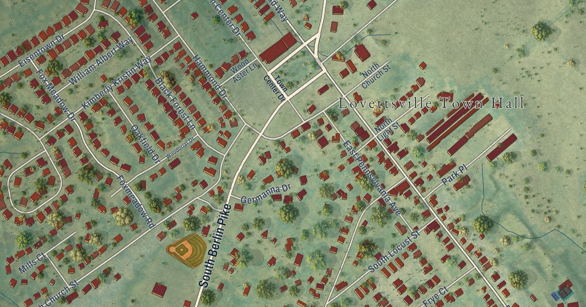 Map of Lovettsville, Virginia in 2026