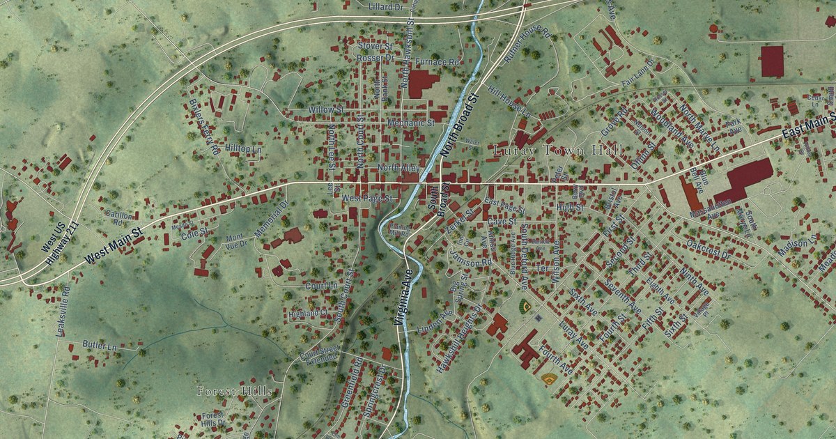 Map of Luray, Virginia in 2026