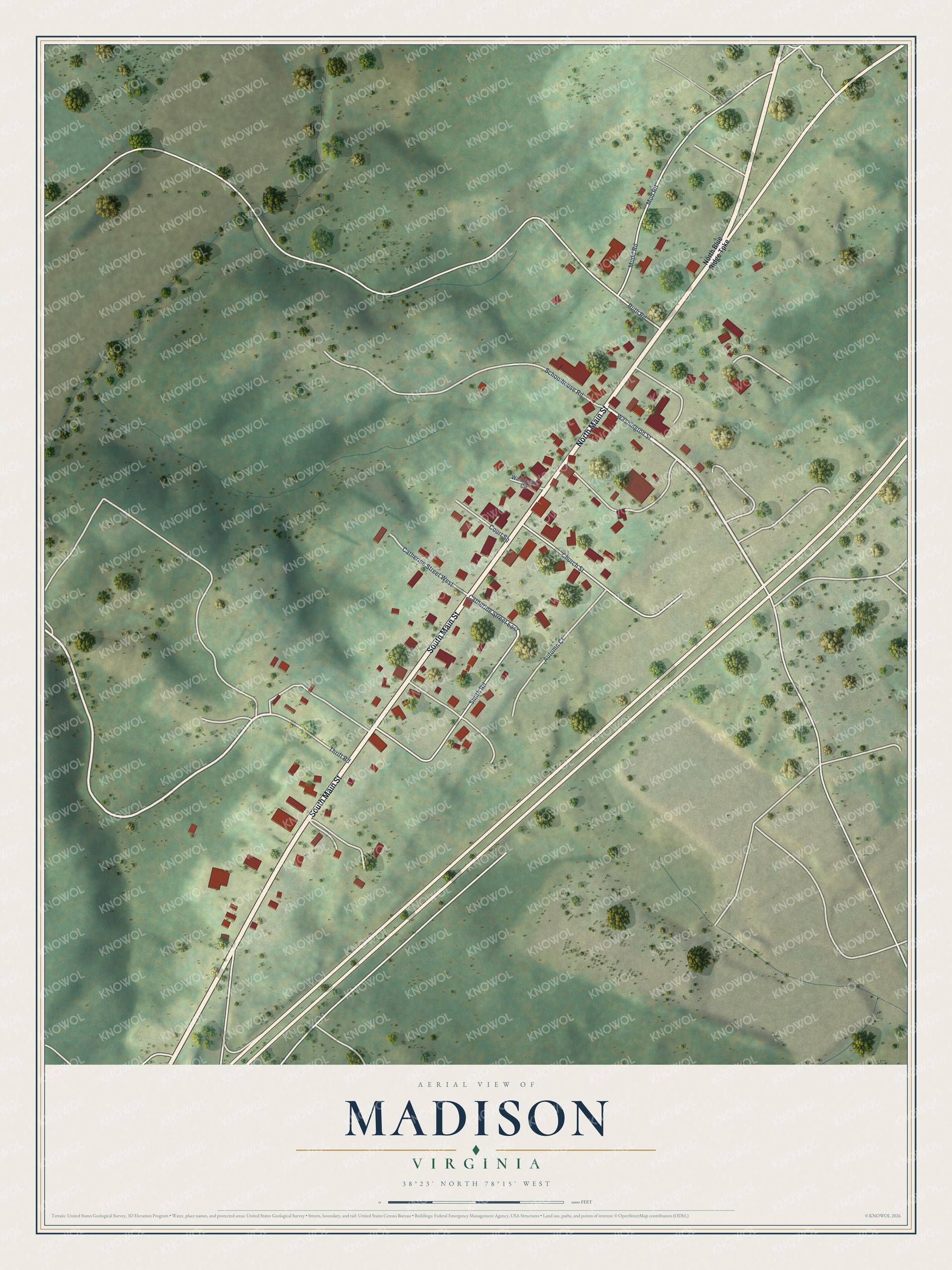 Watermarked full-map preview of Madison, Virginia