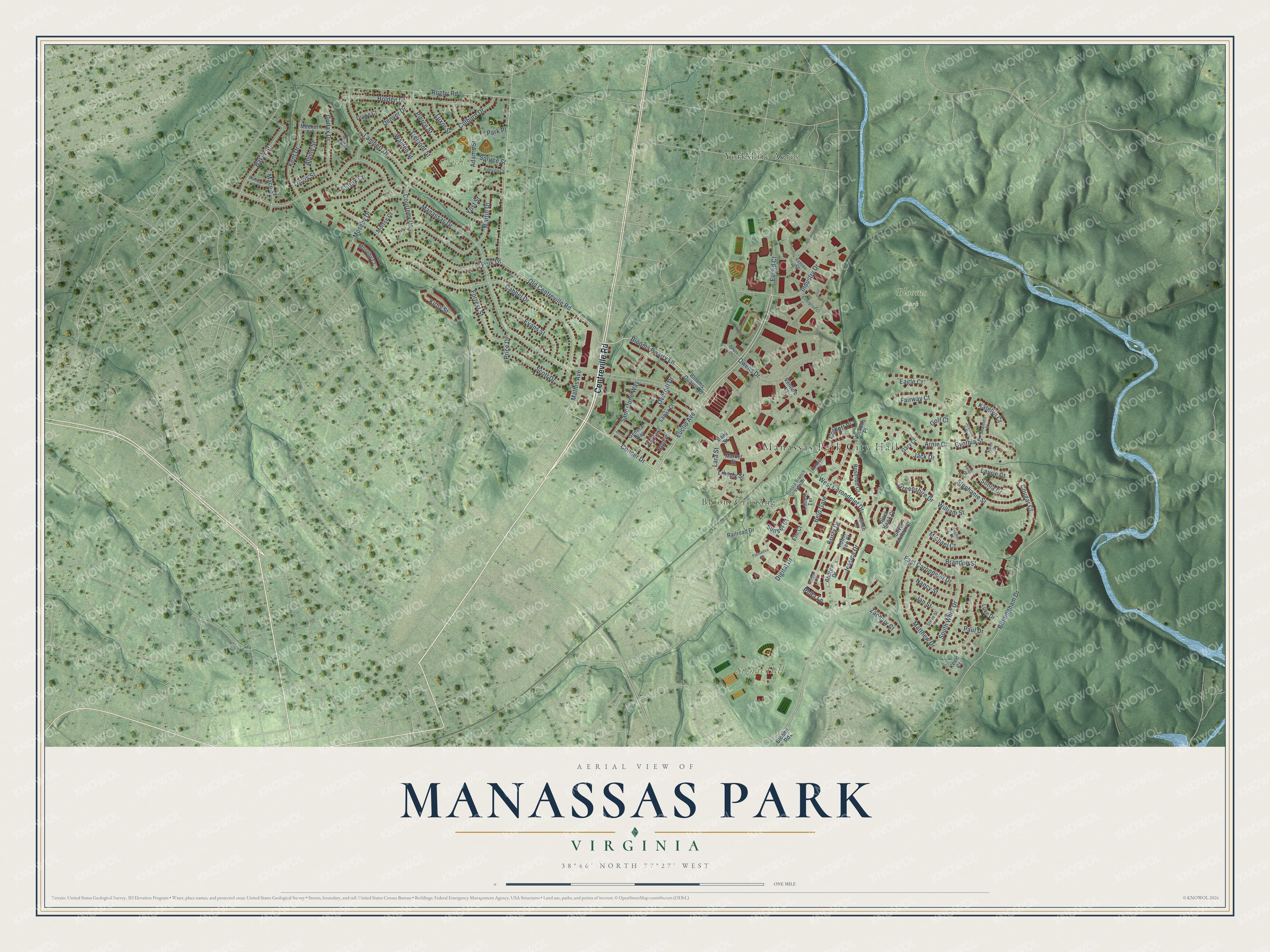 Watermarked full-map preview of Manassas Park, Virginia