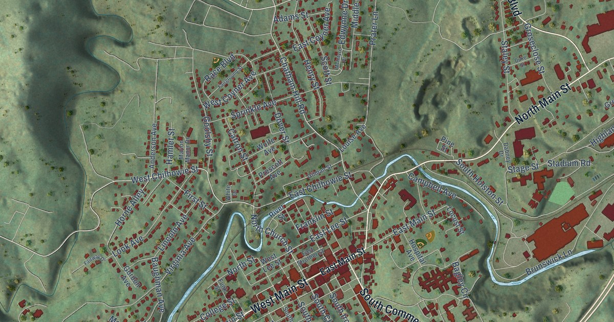 Map of Marion, Virginia in 2026