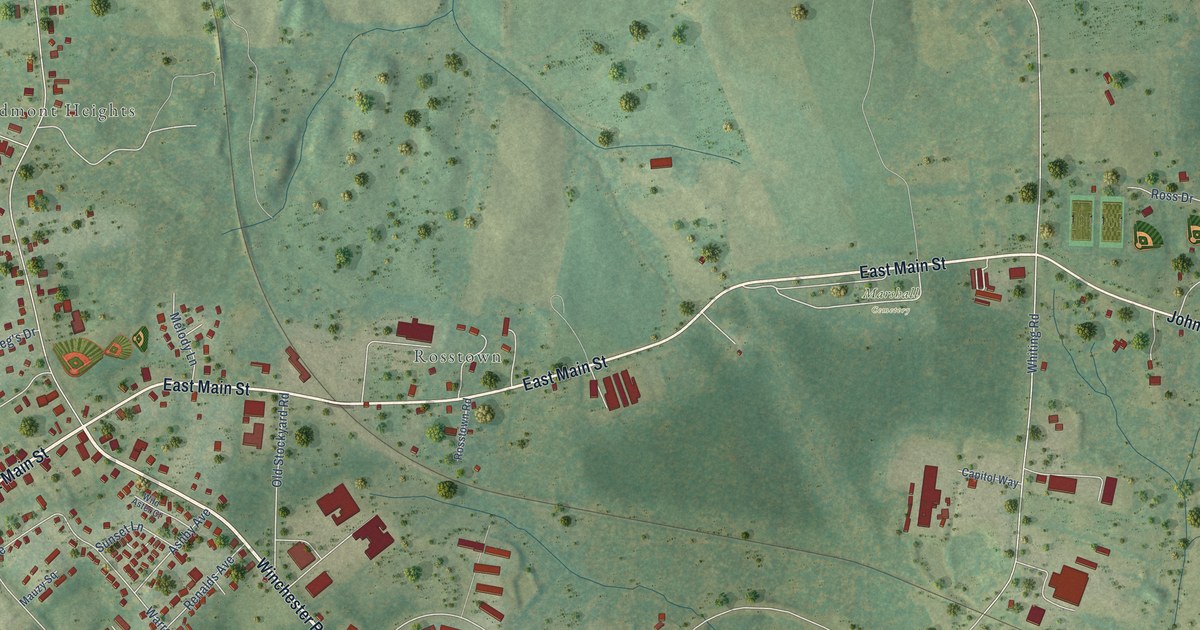 Map of Marshall, Virginia in 2026
