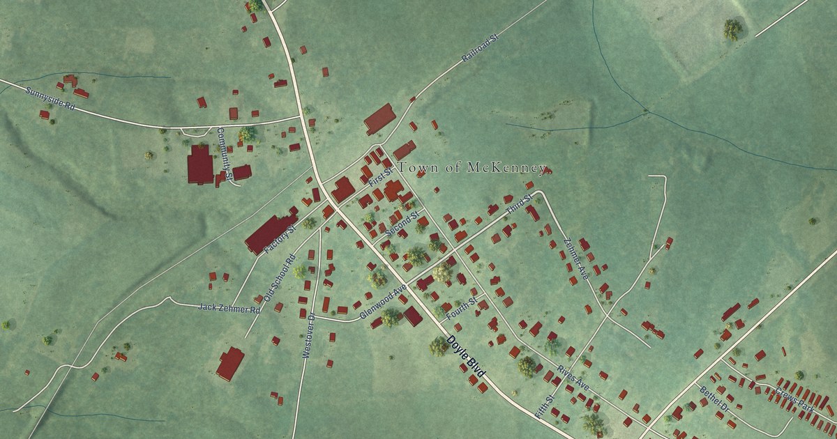 Map of McKenney, Virginia in 2026