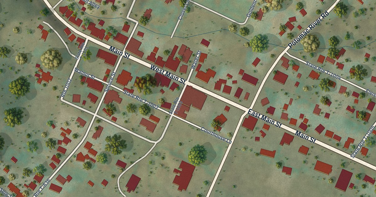 Map of Monterey, Virginia in 2026