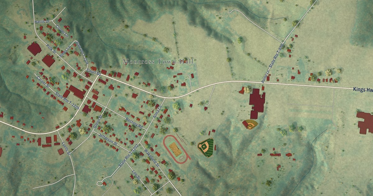 Map of Montross, Virginia in 2026