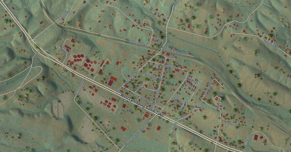 Map of Montvale, Virginia in 2026