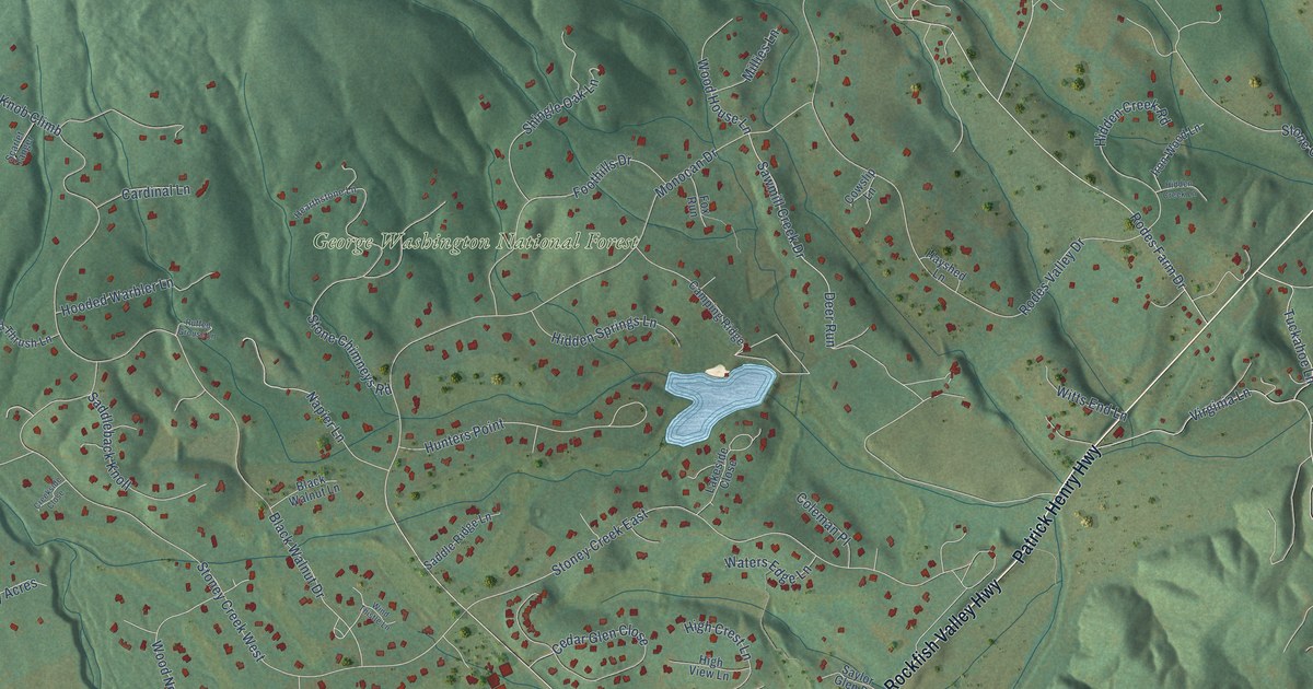 Map of Nellysford, Virginia in 2026