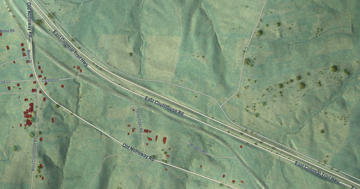 Map of Nottoway Court House, Virginia in 2026