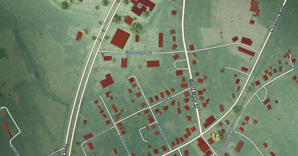 Map of Onley, Virginia in 2026
