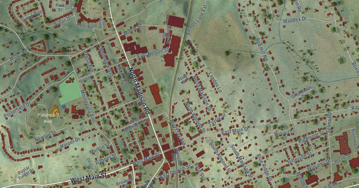 Map of Orange, Virginia in 2026