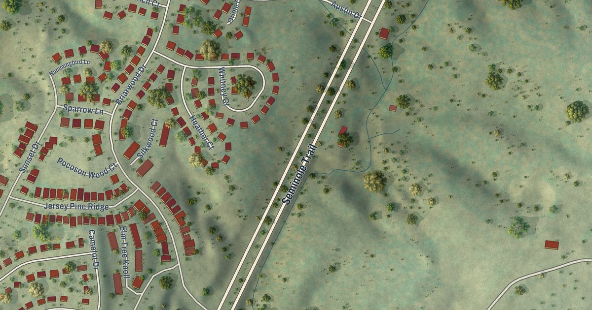 Map of Piney Mountain, Virginia in 2026