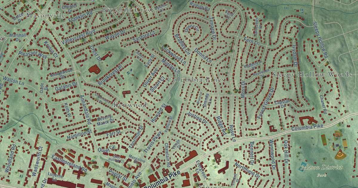Map of Annandale, Virginia in 2026