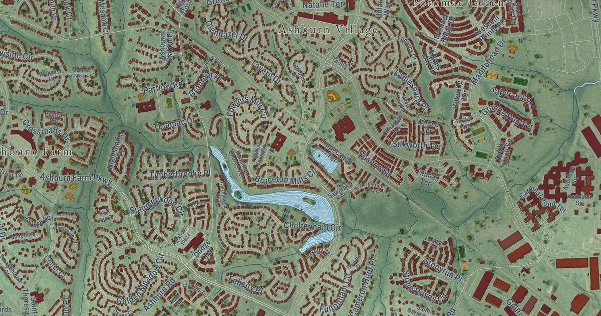 Map of Ashburn, Virginia in 2026