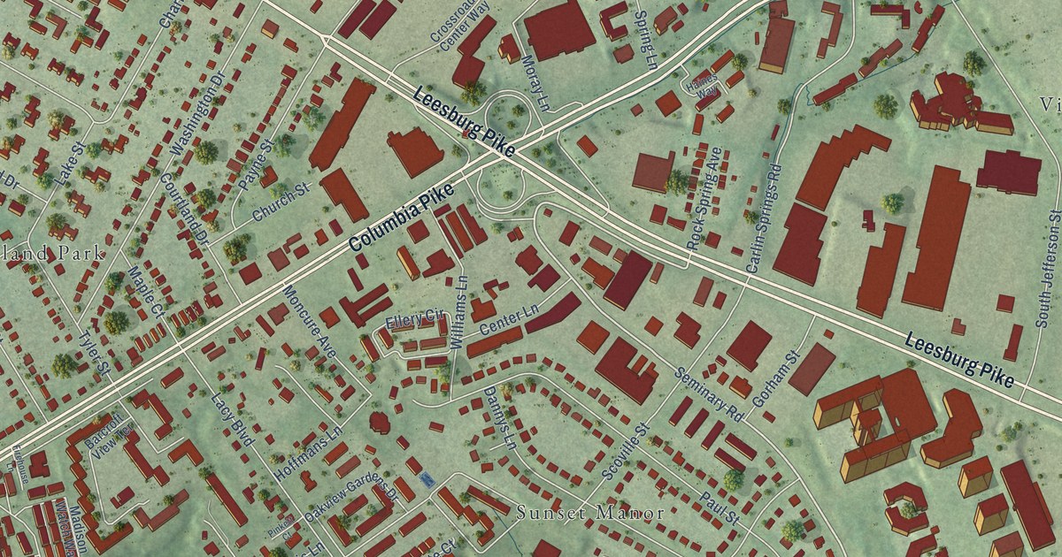 Map of Bailey’s Crossroads, Virginia in 2026