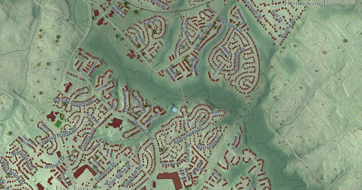 Map of Burke, Virginia in 2026