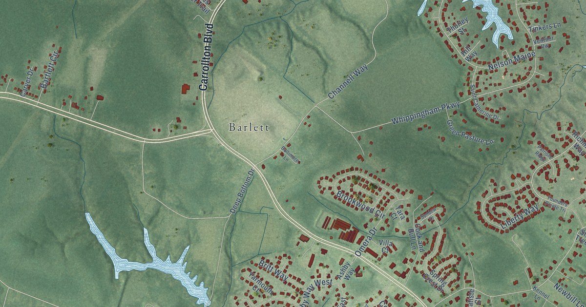 Map of Carrollton, Virginia in 2026