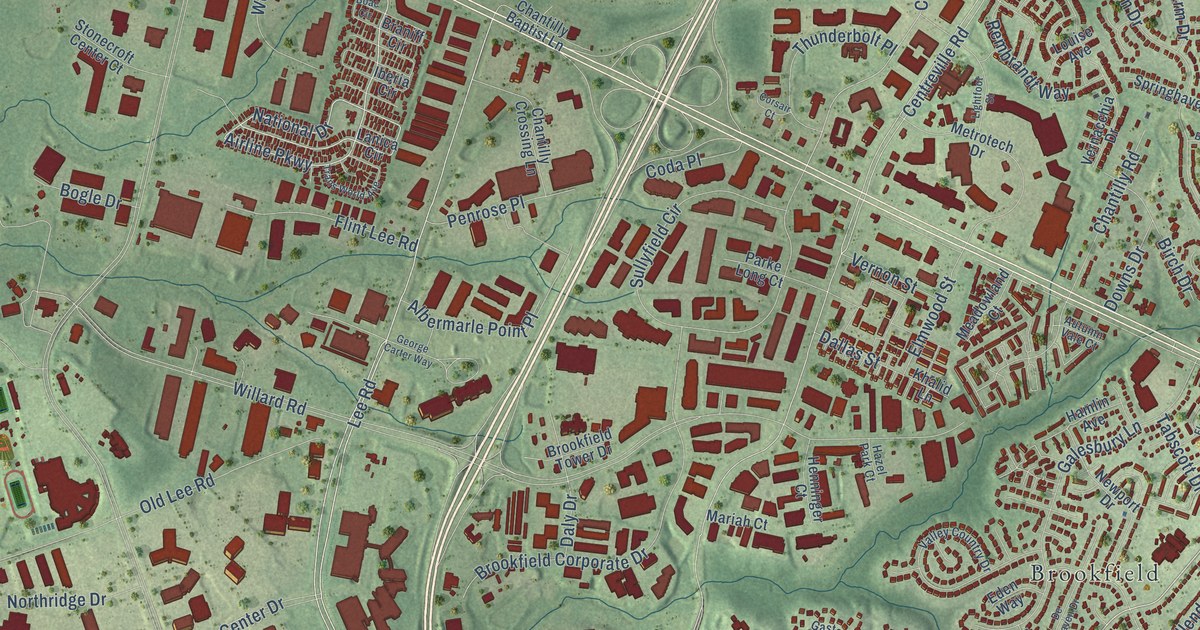 Map of Chantilly, Virginia in 2026