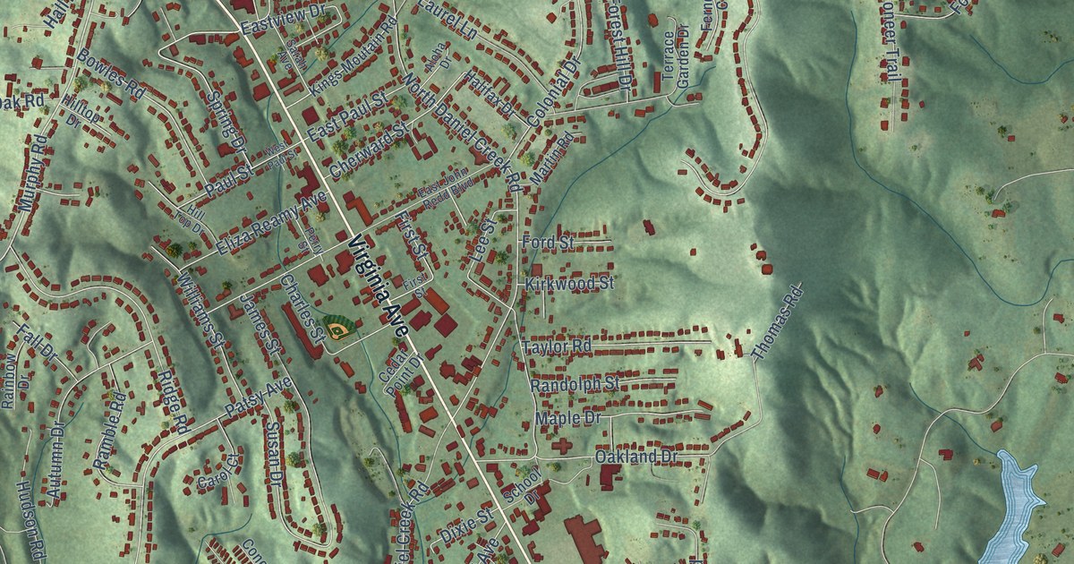 Map of Collinsville, Virginia in 2026