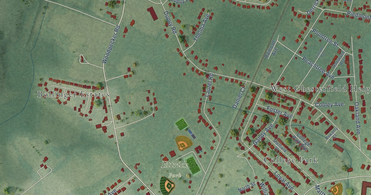 Map of Ettrick, Virginia in 2026