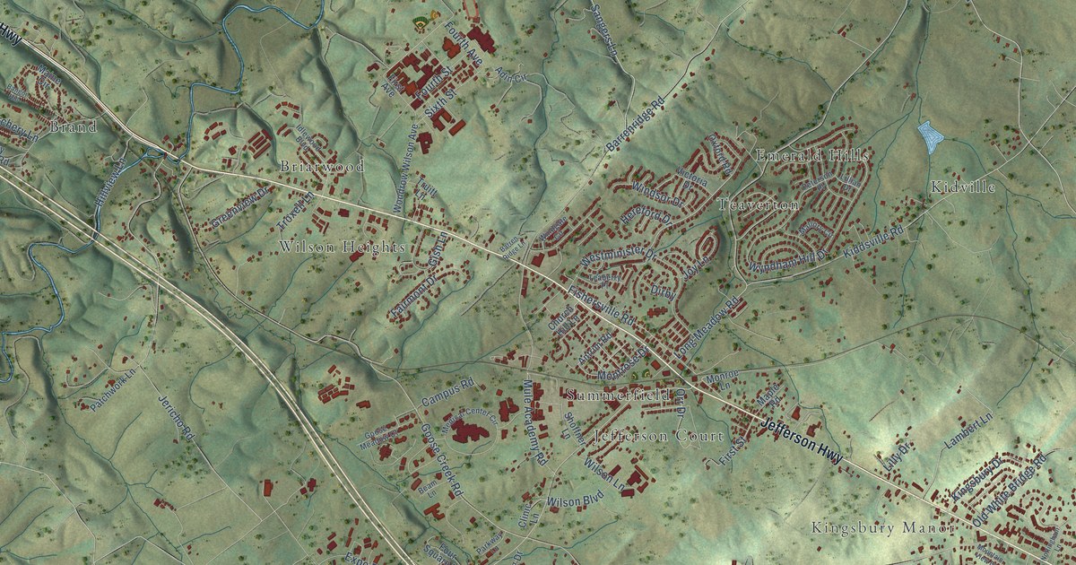 Map of Fishersville, Virginia in 2026