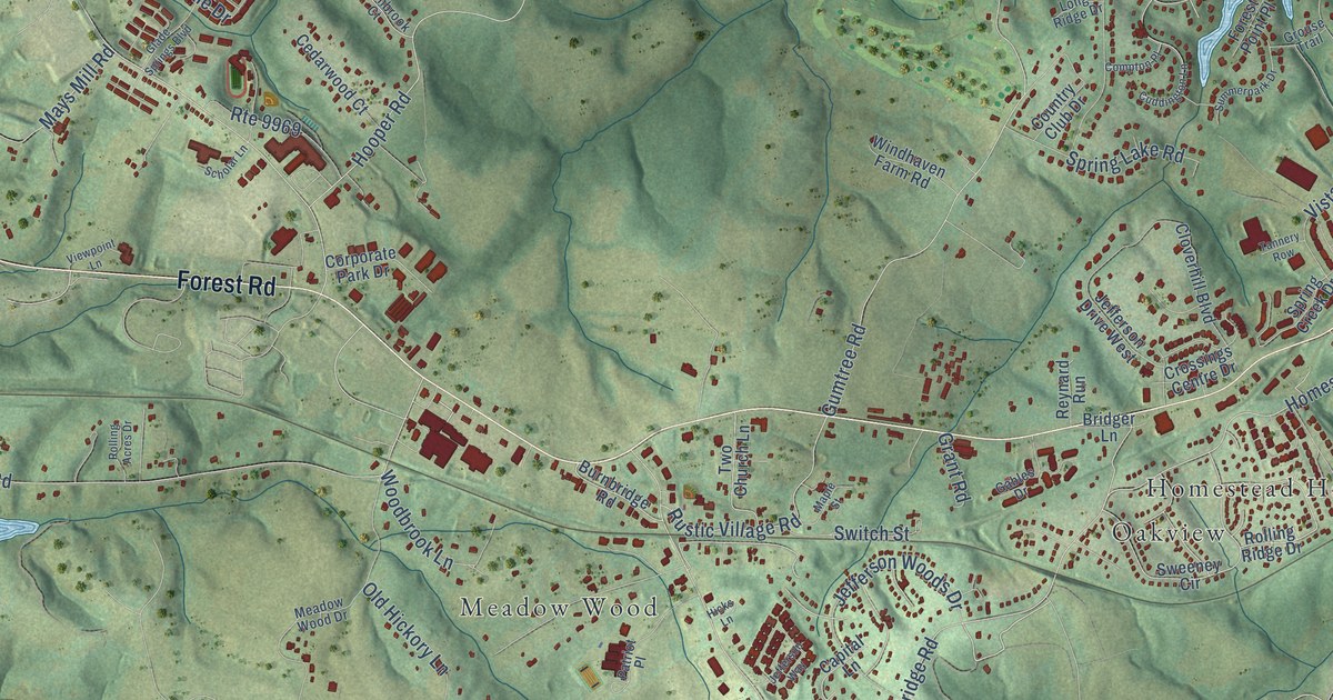 Map of Forest, Virginia in 2026