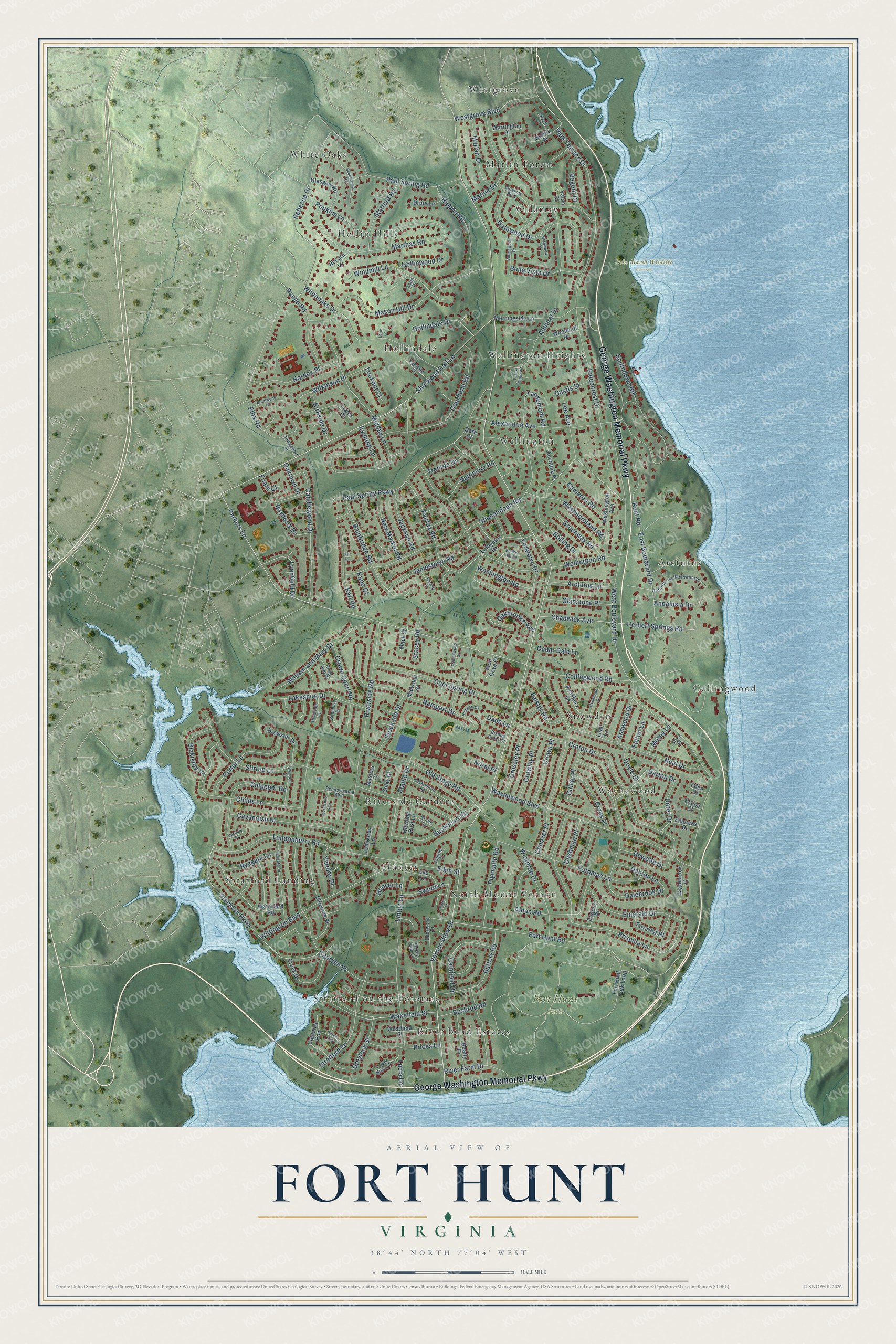 Watermarked full-map preview of Fort Hunt, Virginia