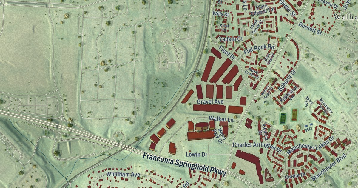 Map of Franconia, Virginia in 2026