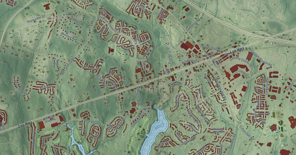 Map of Gainesville, Virginia in 2026