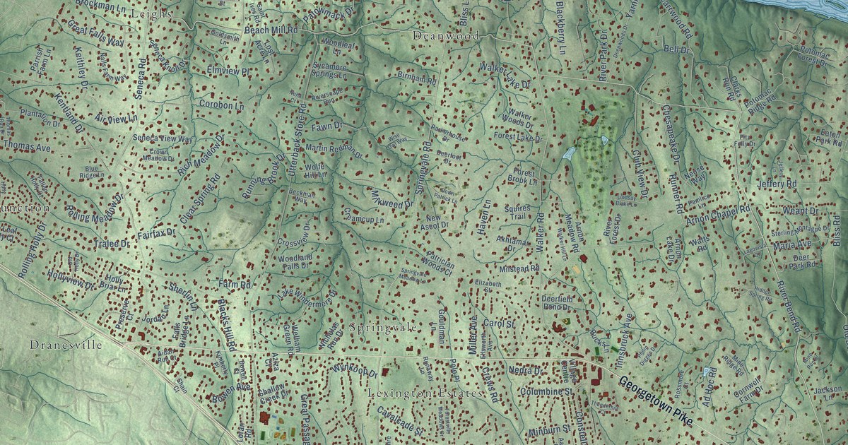 Map of Great Falls, Virginia in 2026
