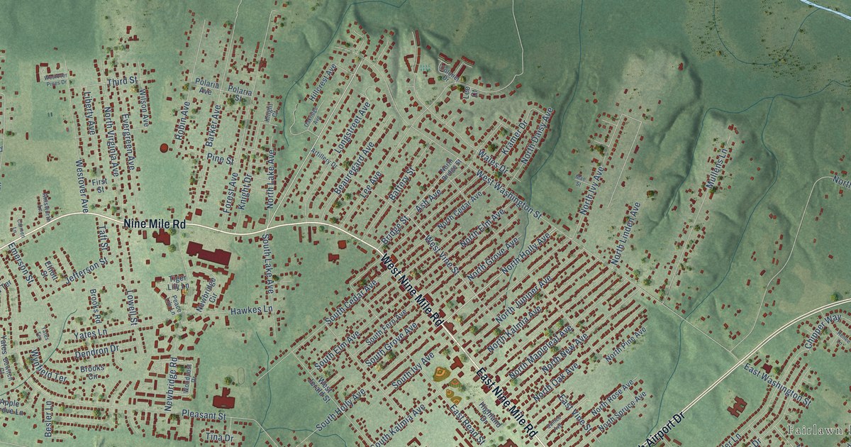 Map of Highland Springs, Virginia in 2026