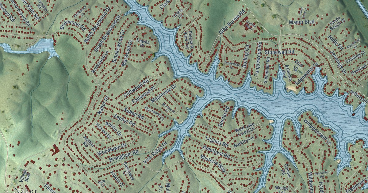 Map of Lake Monticello, Virginia in 2026